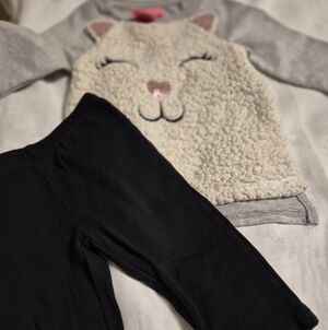 3/$10.  Isaac Mizrahi Black Kids Outfit with Black Leggings. Size 12 months.